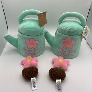 Ebba Baby Talk "My First Flower" Plush Watering Can Toy Set - Set of 2